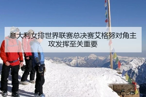 意大利女排世界联赛总决赛艾格努对角主攻发挥至关重要